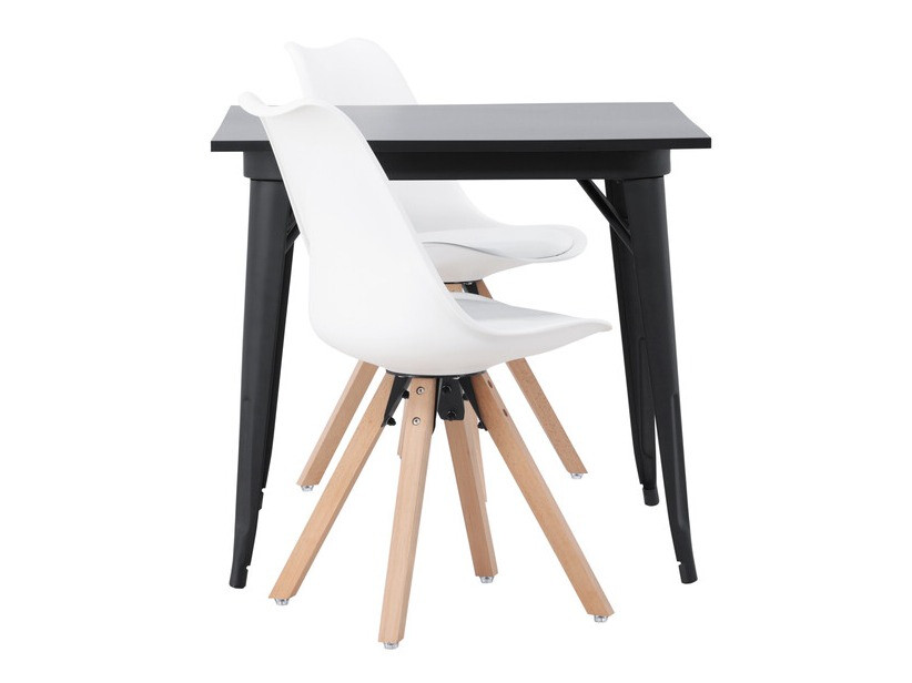 Dining set Dallas 4050 (White + Light wood)