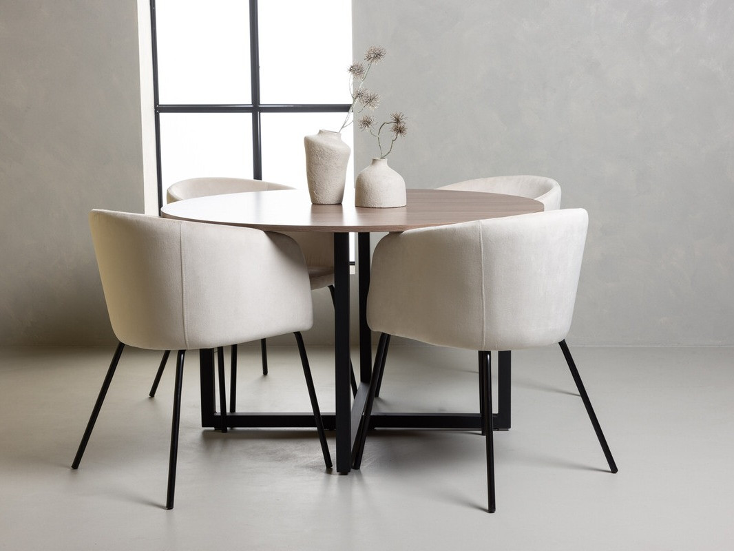 Dining set Dallas 4052 (Cream + Black)