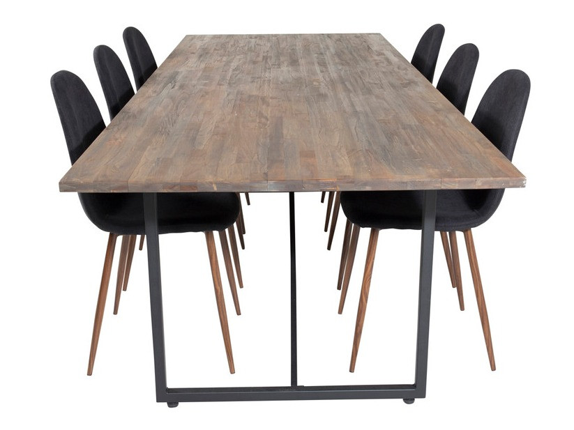 Dining set Dallas 4076 (Black + Nut)