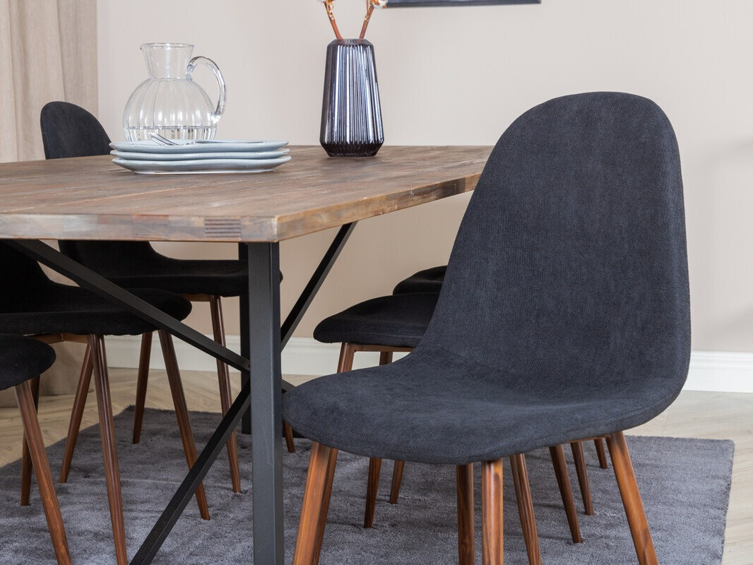 Dining set Dallas 4076 (Black + Nut)