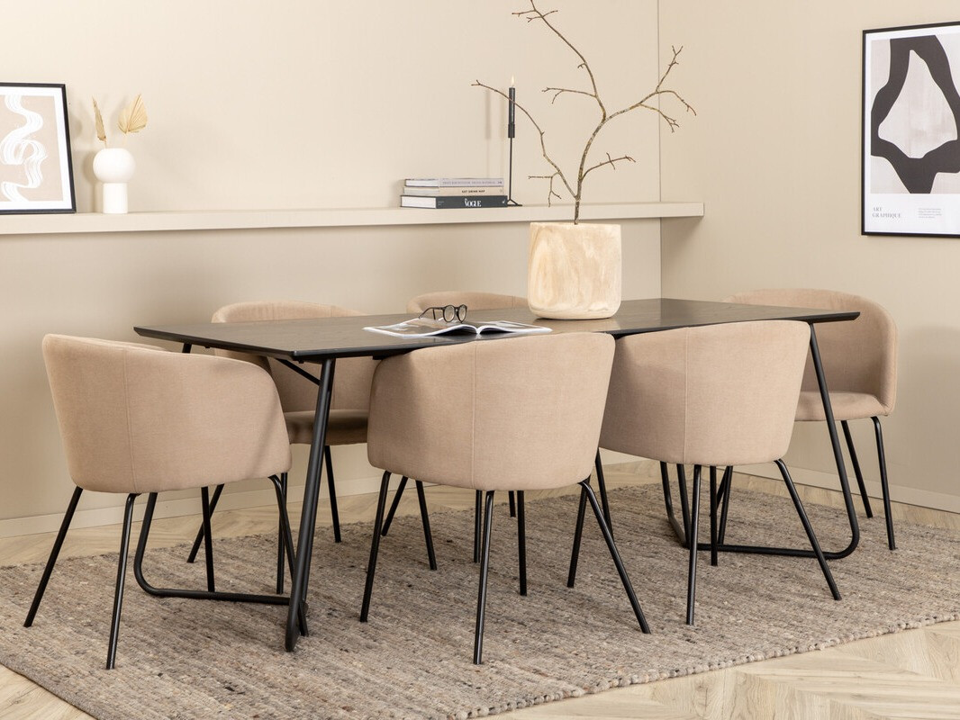 Dining set Dallas 2569 (Beige + Black)