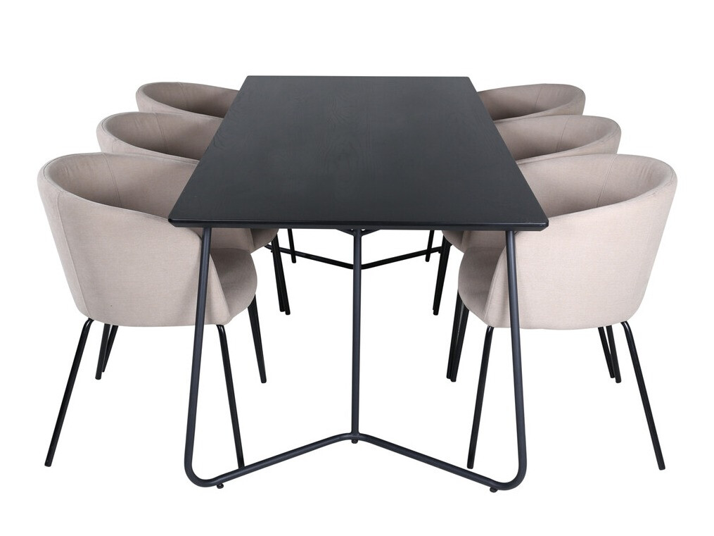 Dining set Dallas 2569 (Beige + Black)