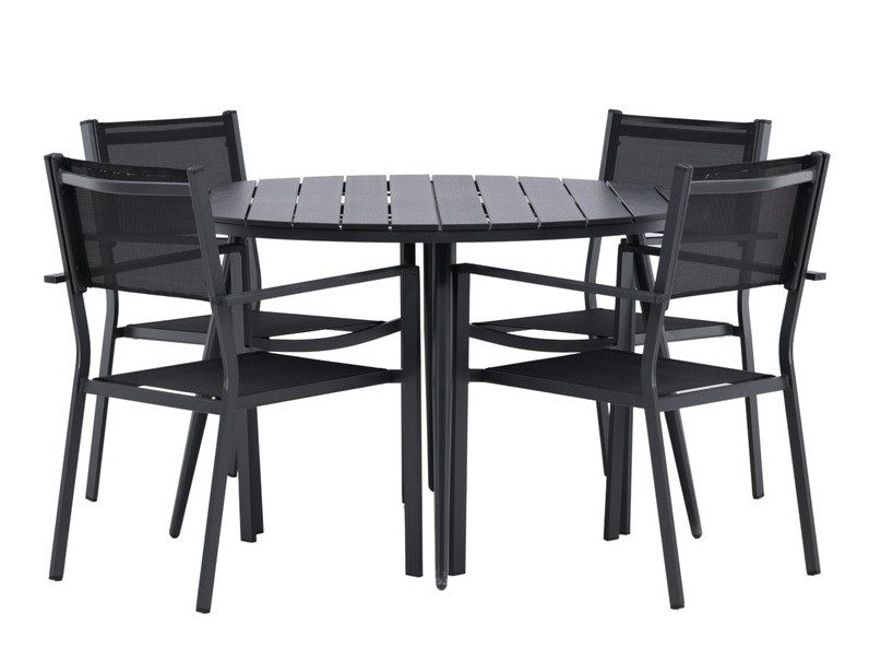 Table and chairs set Dallas 4088 (Black)