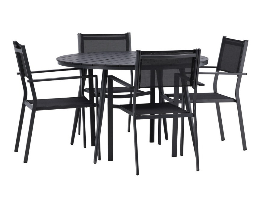 Table and chairs set Dallas 4088 (Black)