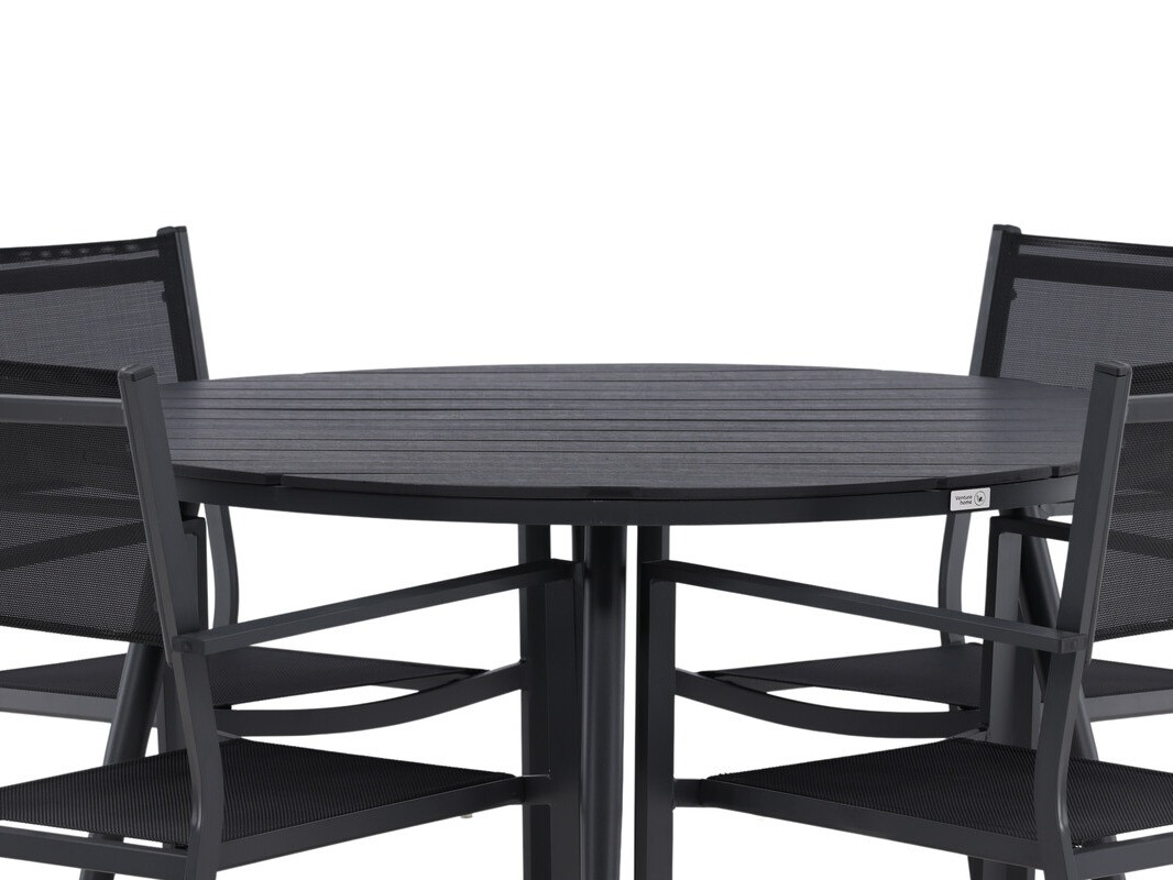 Table and chairs set Dallas 4088 (Black)