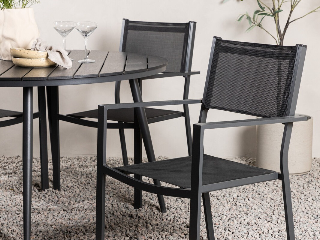 Table and chairs set Dallas 4088 (Black)