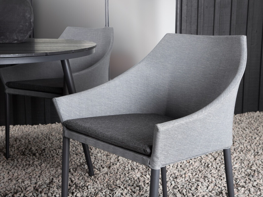 Table and chairs set Dallas 4089 (Black + Grey)