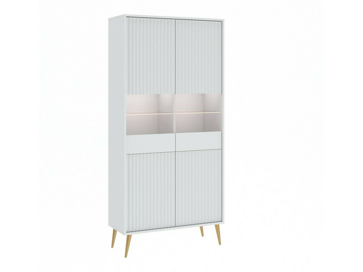Bookcase Cirferi 108 (White + Golden)
