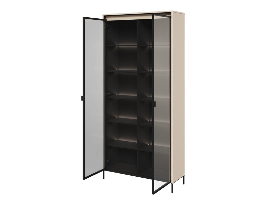 Bookcase Fernolu 106 (Beige + Black)