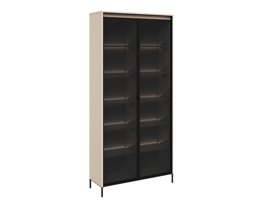 Bookcase Fernolu 106 (Beige + Black)