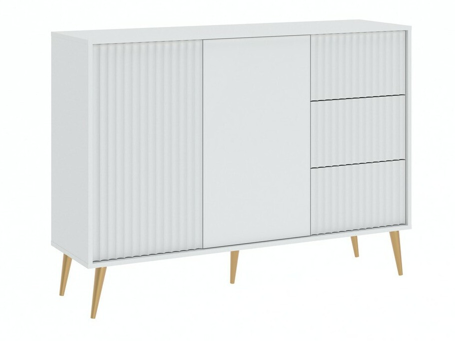 Chest of drawers Cirferi 101 (White + Golden)