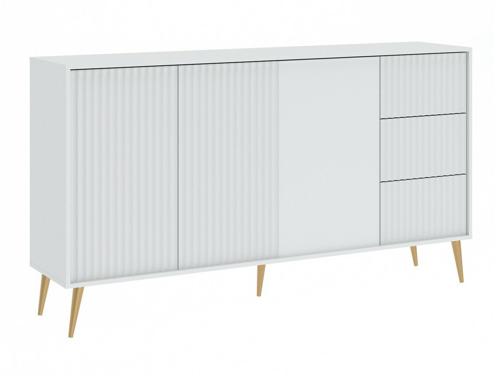 Chest of drawers Cirferi 102 (White + Golden)