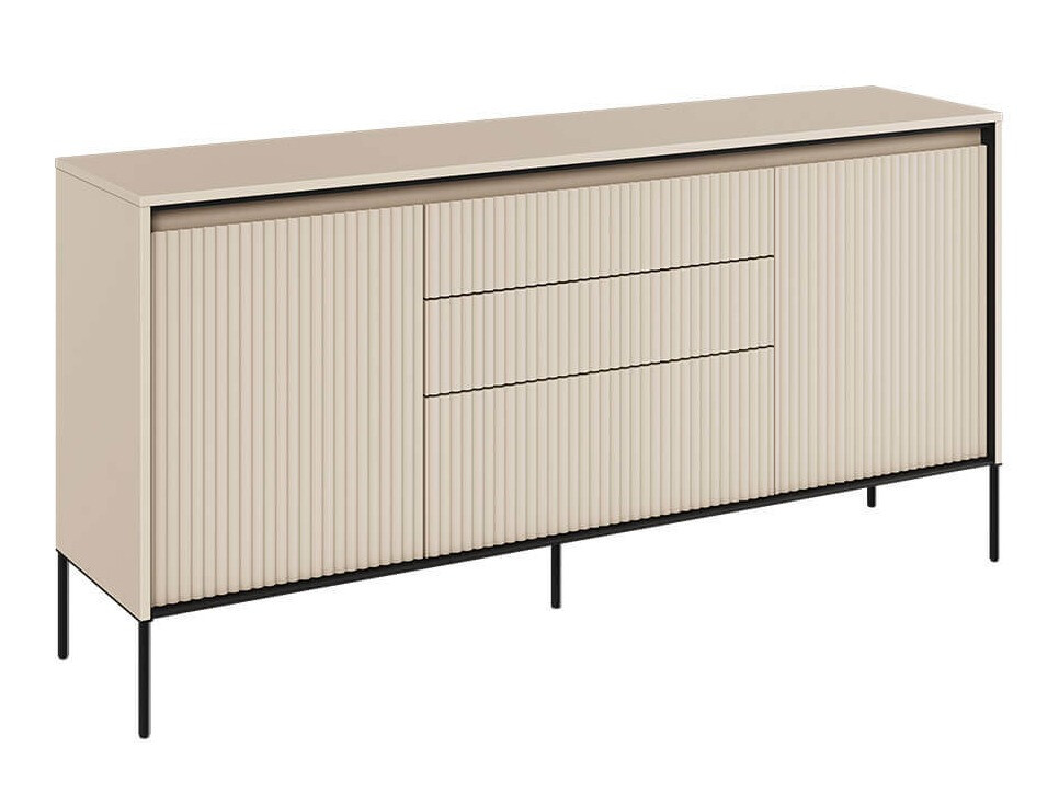 Chest of drawers Fernolu 100 (Beige + Black)