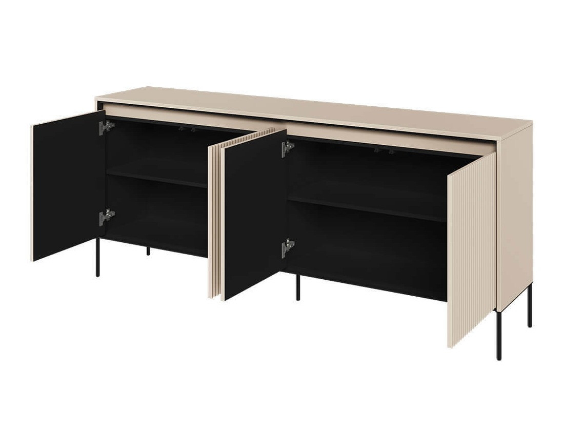 Sideboard Fernolu 103 (Beige + Black)