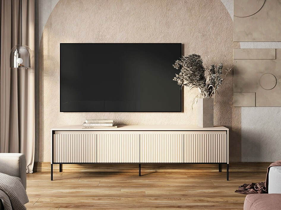 TV stand Fernolu 105 (Beige + Black)