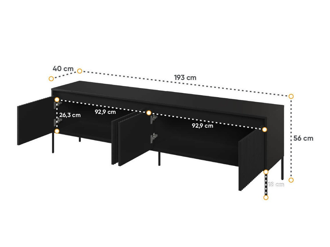 TV stand Fernolu 105 (Black)