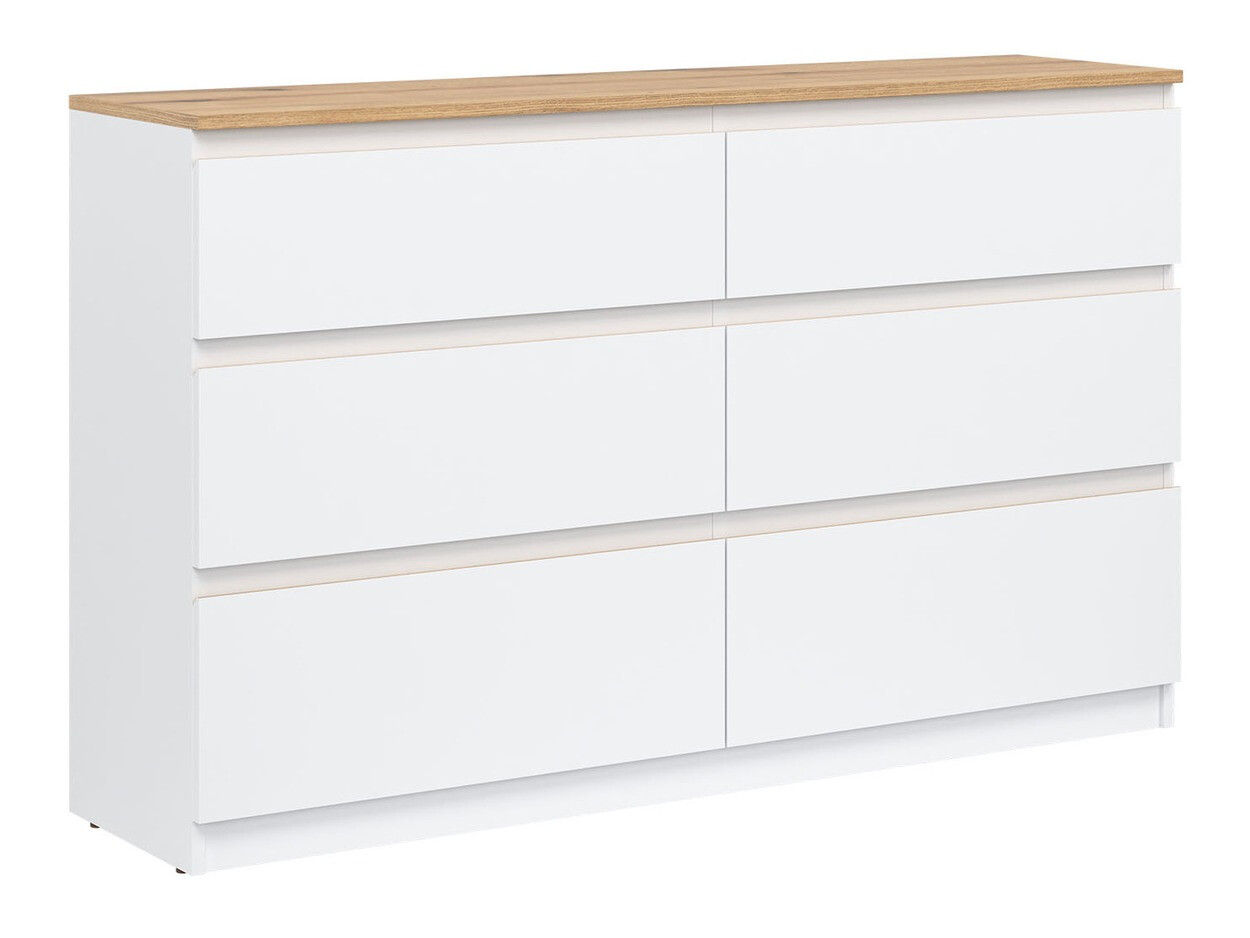 Chest of drawers Catelbi 102 (White + Oak)