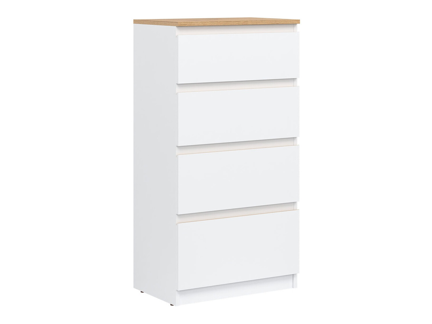 Chest of drawers Catelbi 103 (White + Oak)