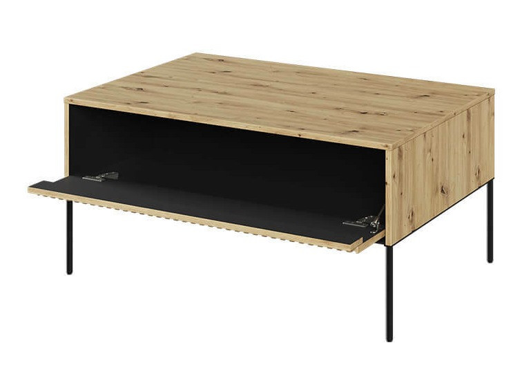 Coffee table Fernolu 110 (Artisan oak + Black)