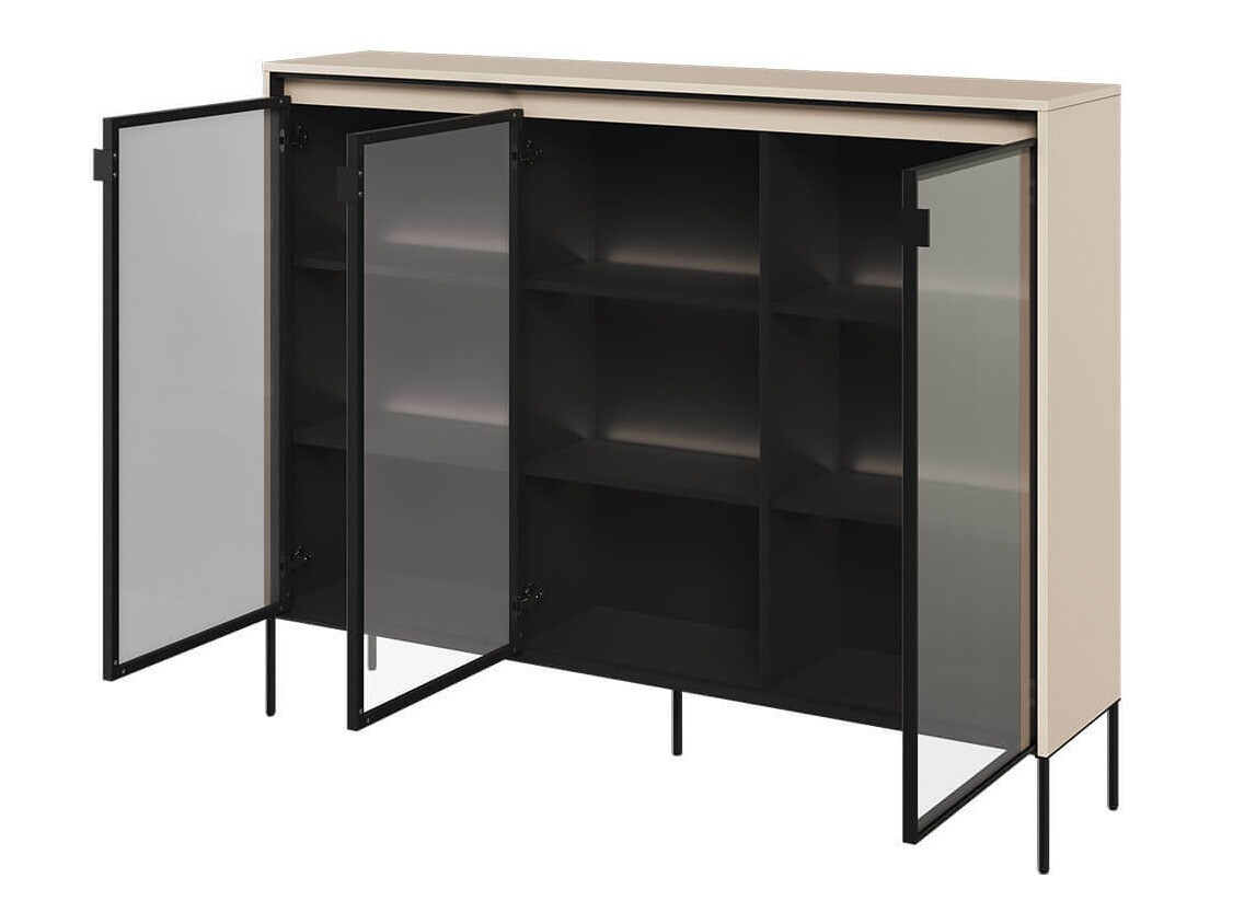 Sideboard Fernolu 108 (Beige + Black)