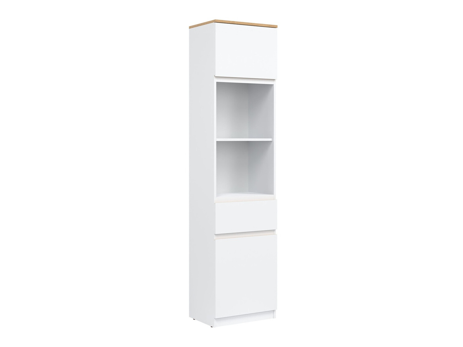 Bookcase Orlando 225 (White + Oak)