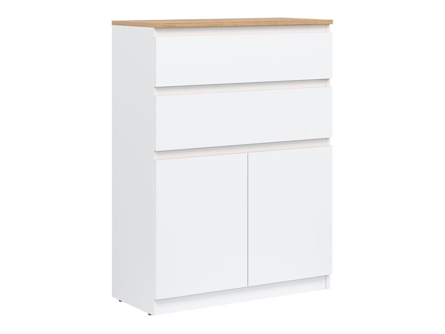Chest of drawers Catelbi 104 (White + Oak)