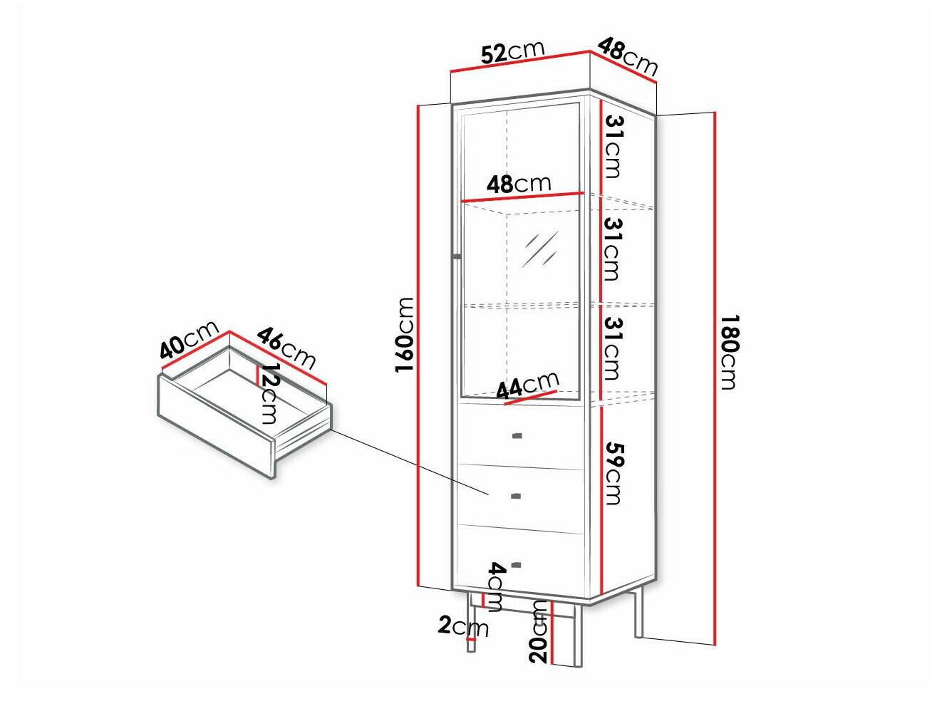 Bookcase Comfivo Granium