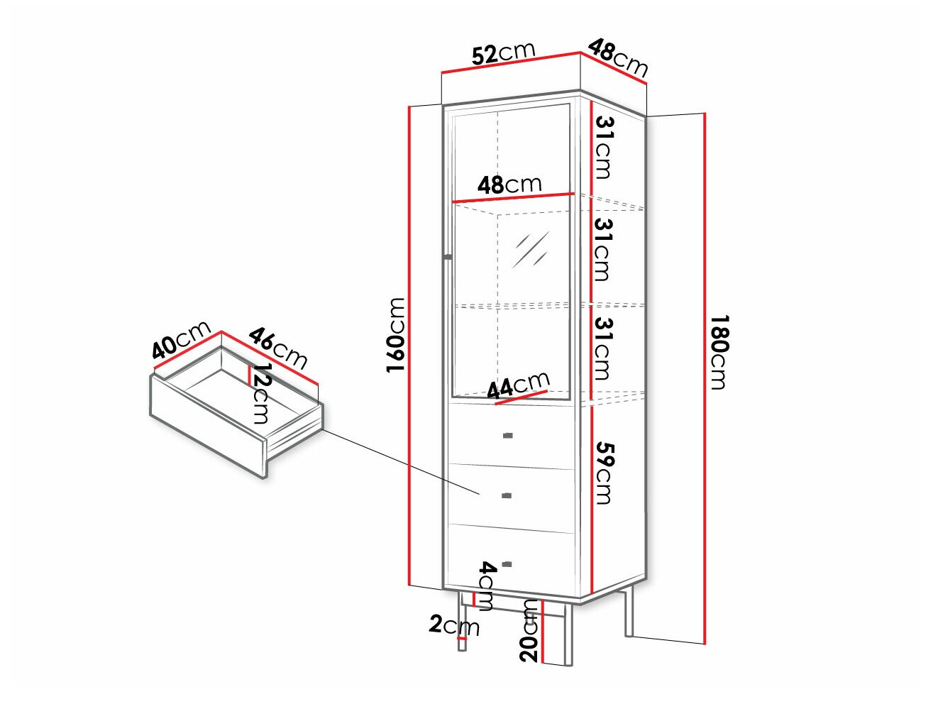 Bookcase Comfivo Granium
