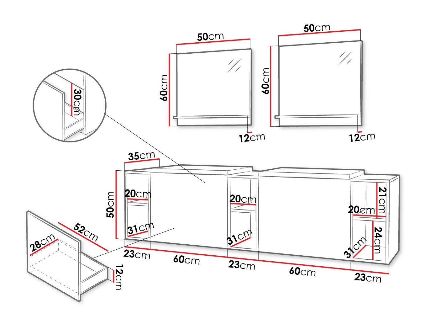 Bathroom set Comfivo Delphinus IV (White)
