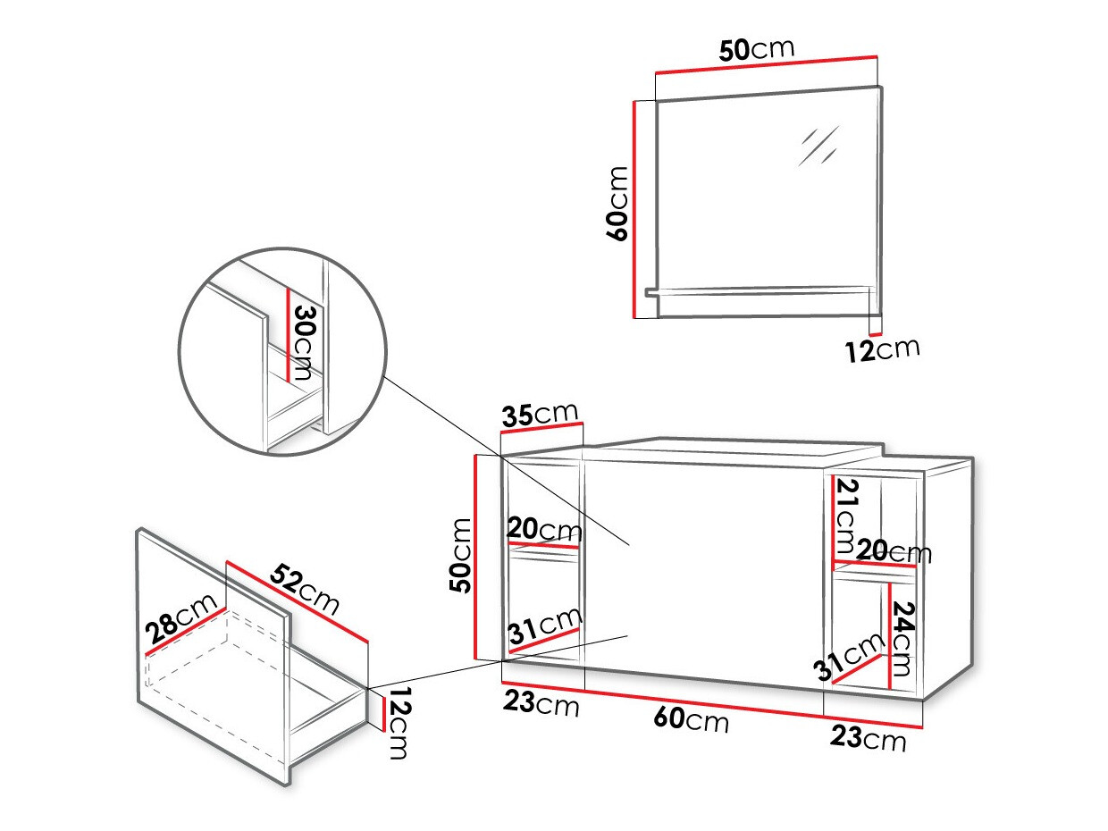 Bathroom set Comfivo Delphinus IX (White)