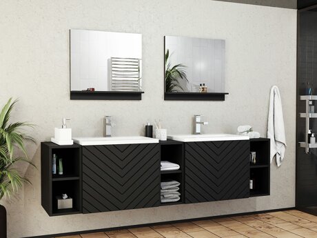 Bathroom set Comfivo Livciro 104 (Black + Graphite)
