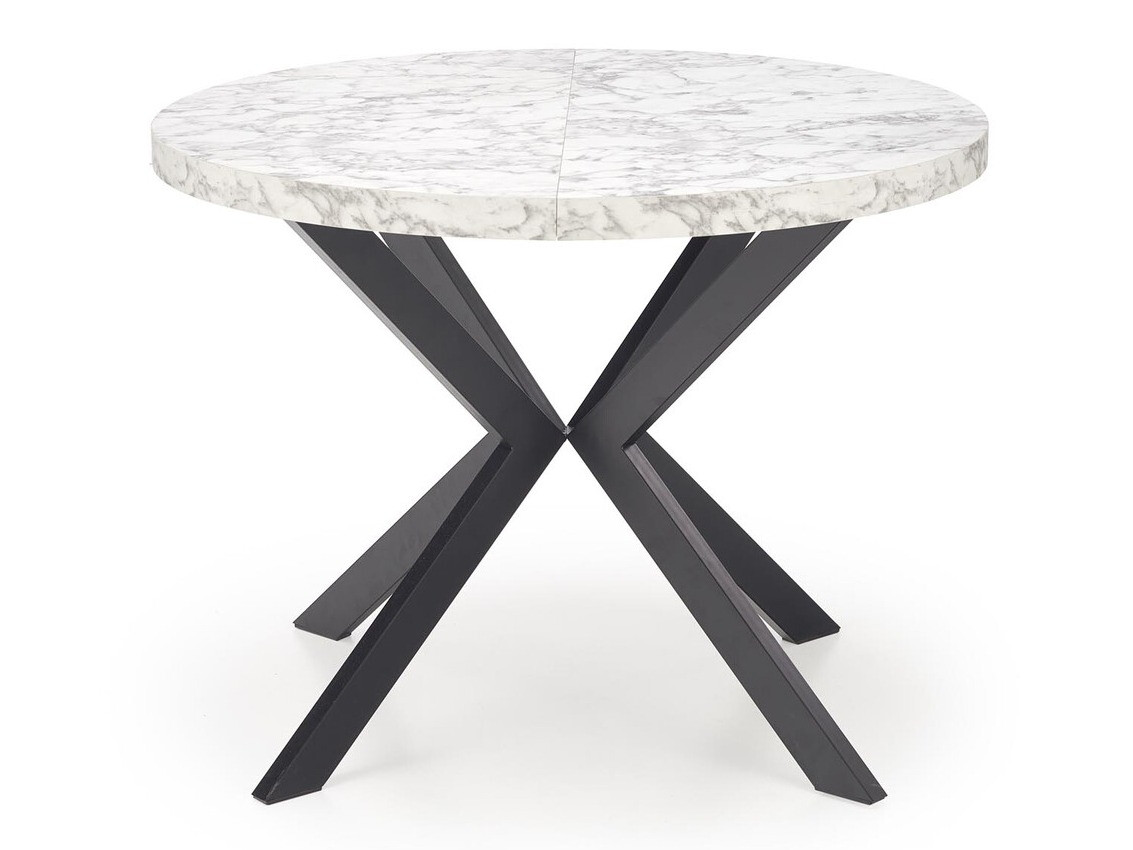 Table Houston 1495 (White marble + Black)