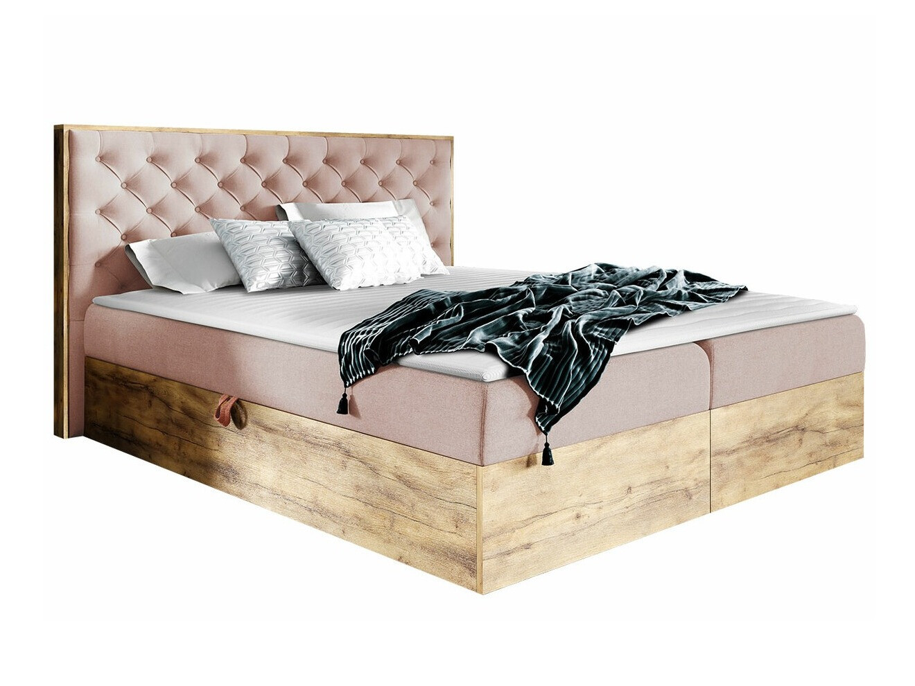 Continental bed Navis I (Wotan Oak + Faro 14)