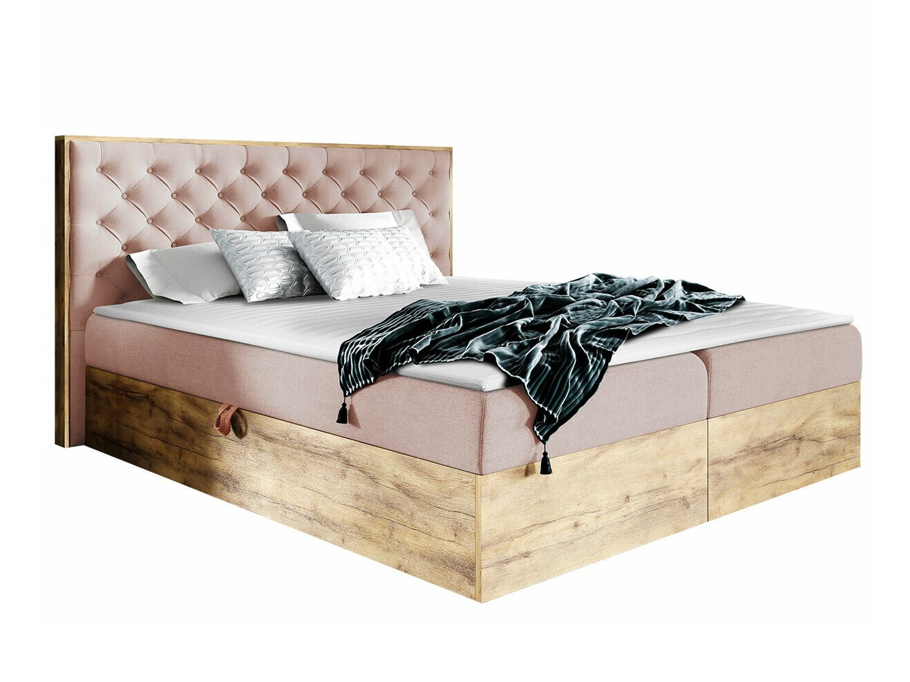 Continental bed Navis I (Wotan Oak + Faro 14)