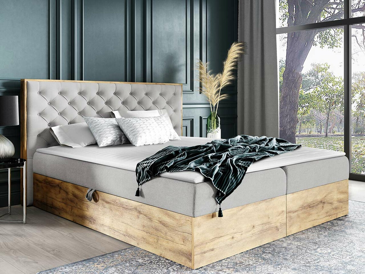 Continental bed Navis I (Wotan Oak + Faro 16)