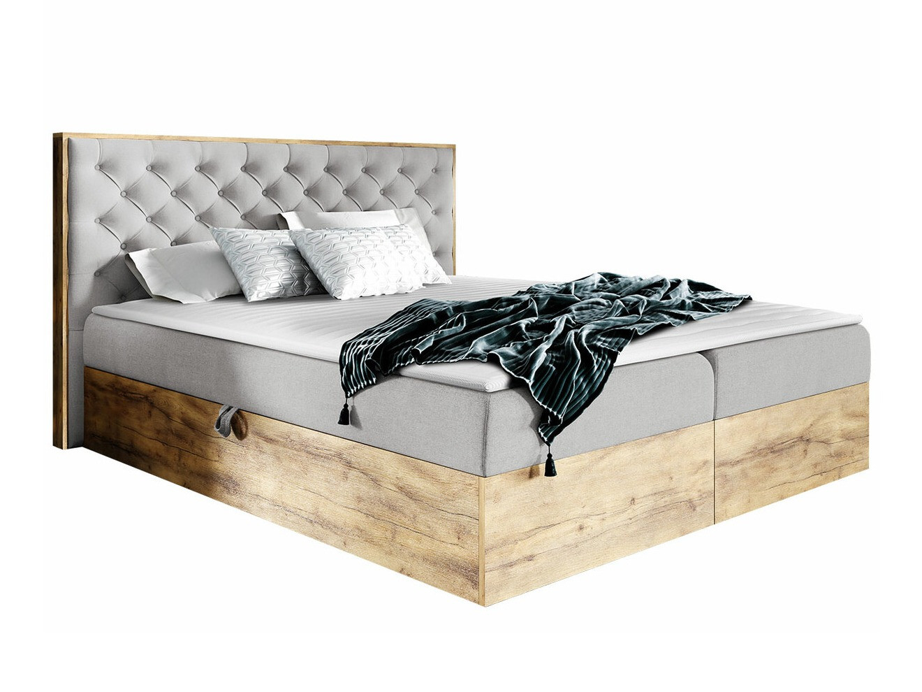 Continental bed Navis I (Wotan Oak + Faro 16)