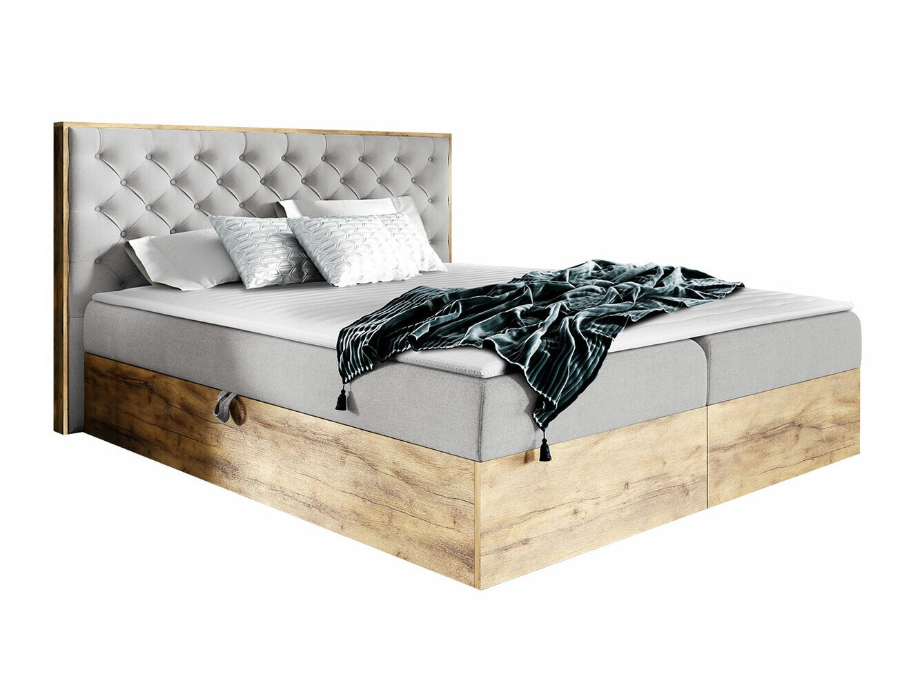 Continental bed Navis I (Wotan Oak + Faro 16)
