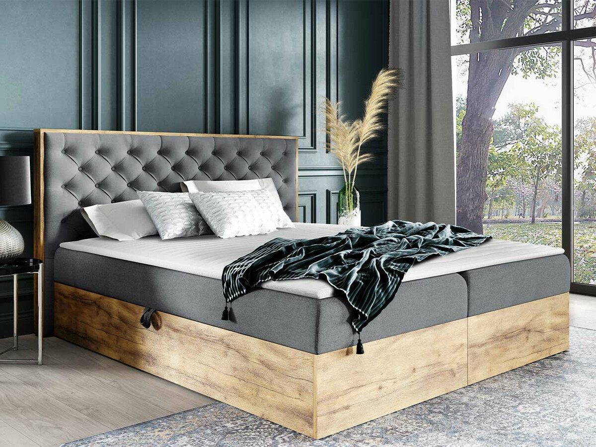 Continental bed Navis I (Wotan Oak + Faro 4)