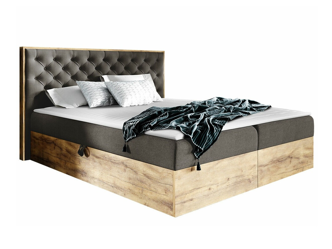 Continental bed Navis I (Wotan Oak + Faro 5)