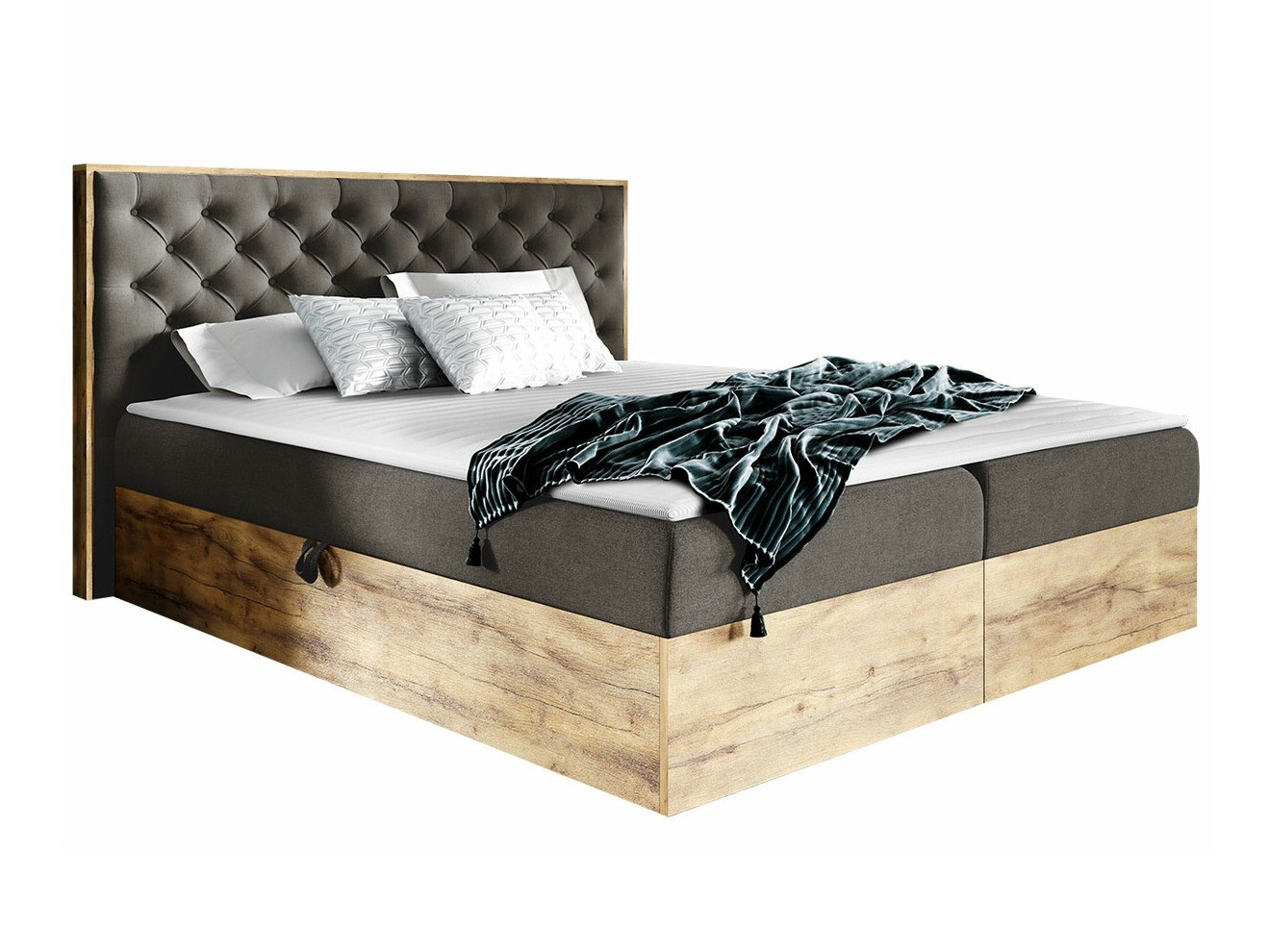 Continental bed Navis I (Wotan Oak + Faro 5)