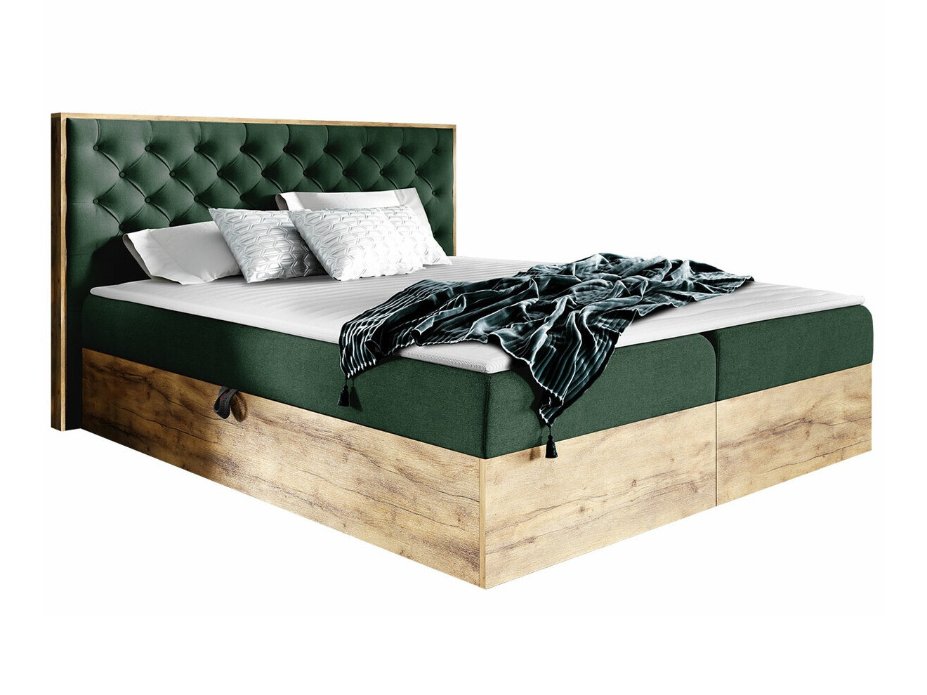 Continental bed Navis I (Wotan Oak + Faro 7)