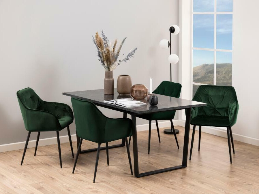 Table Norsica 591 (Black marble + Black)