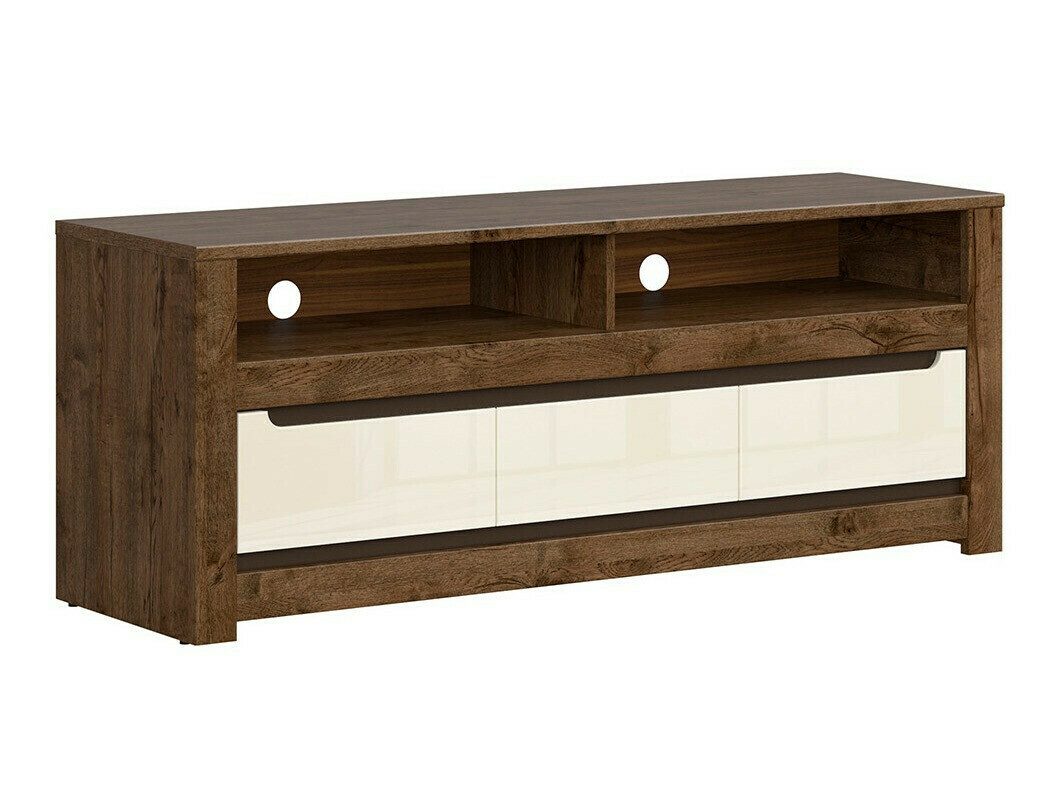 TV stand Ophevaru 108 (Glossy cream + April oak)