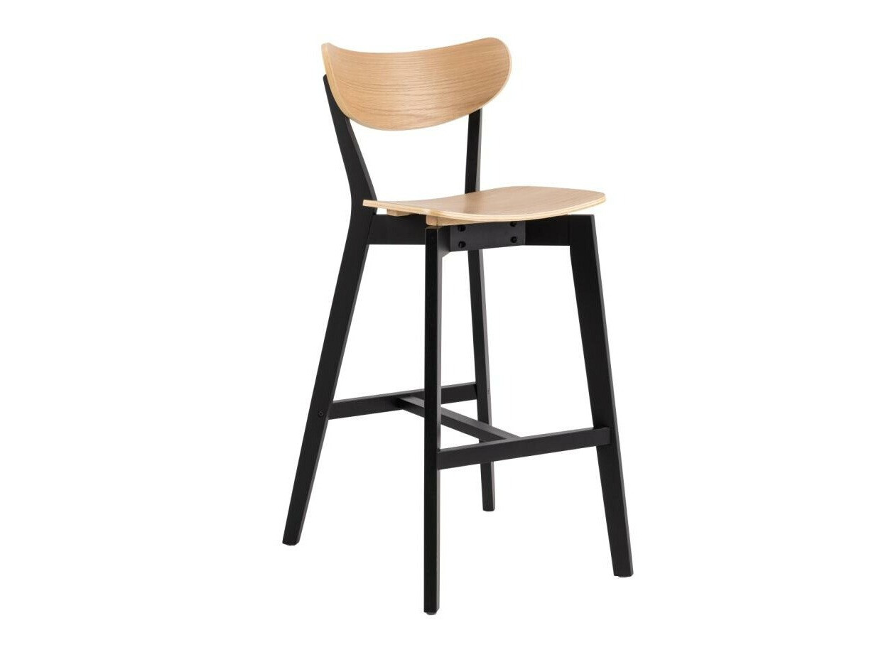 Bar stool Norsica 736 (Black + Light wood)