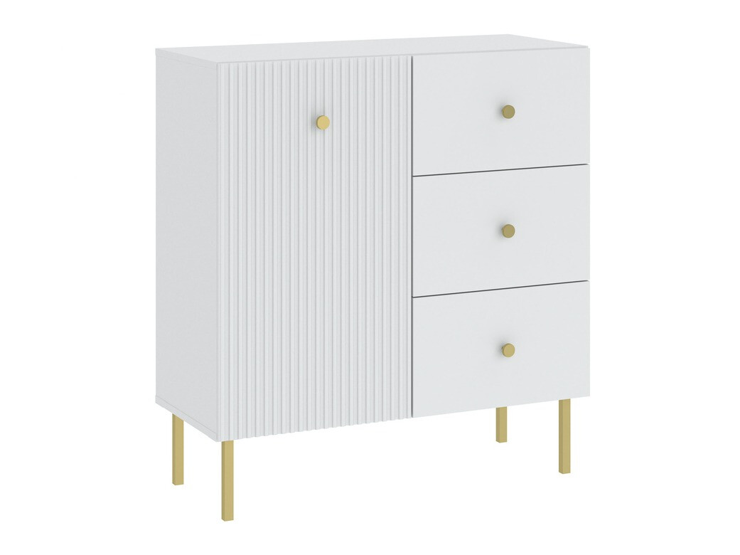 Chest of drawers Etliva 100 (White + Golden)