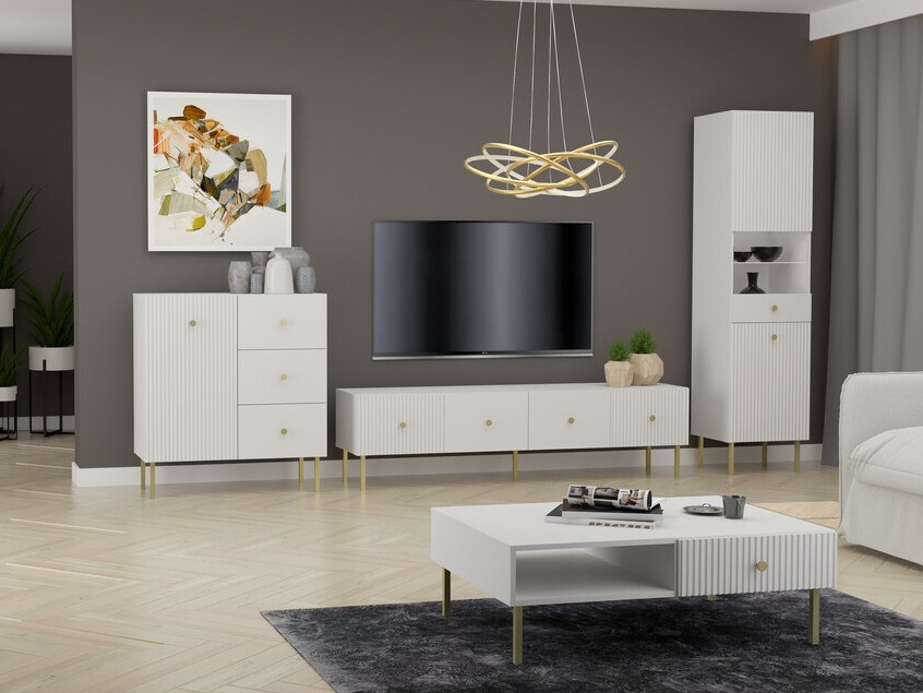 Coffee table Etliva 103 (White + Golden)