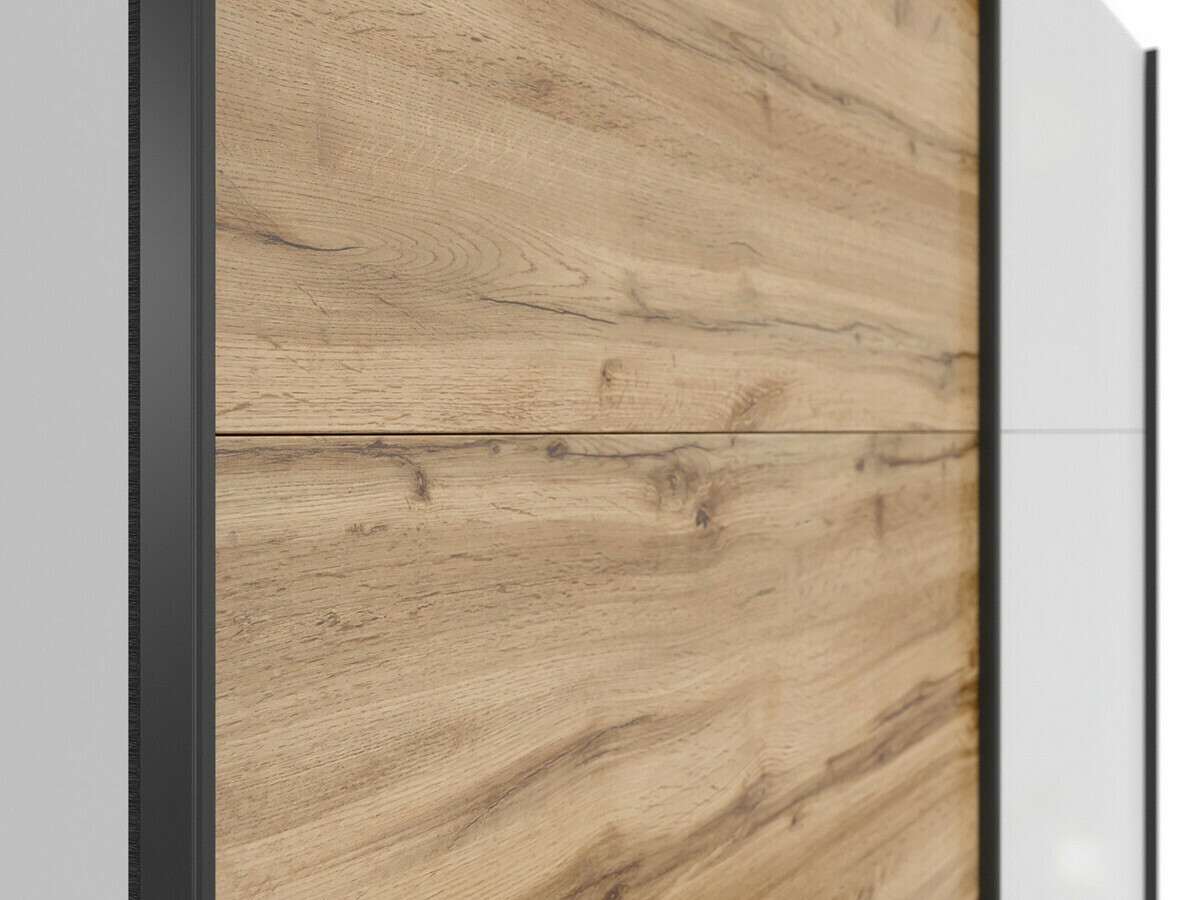Wardrobe Livevaro 109 (White + Wotan Oak)