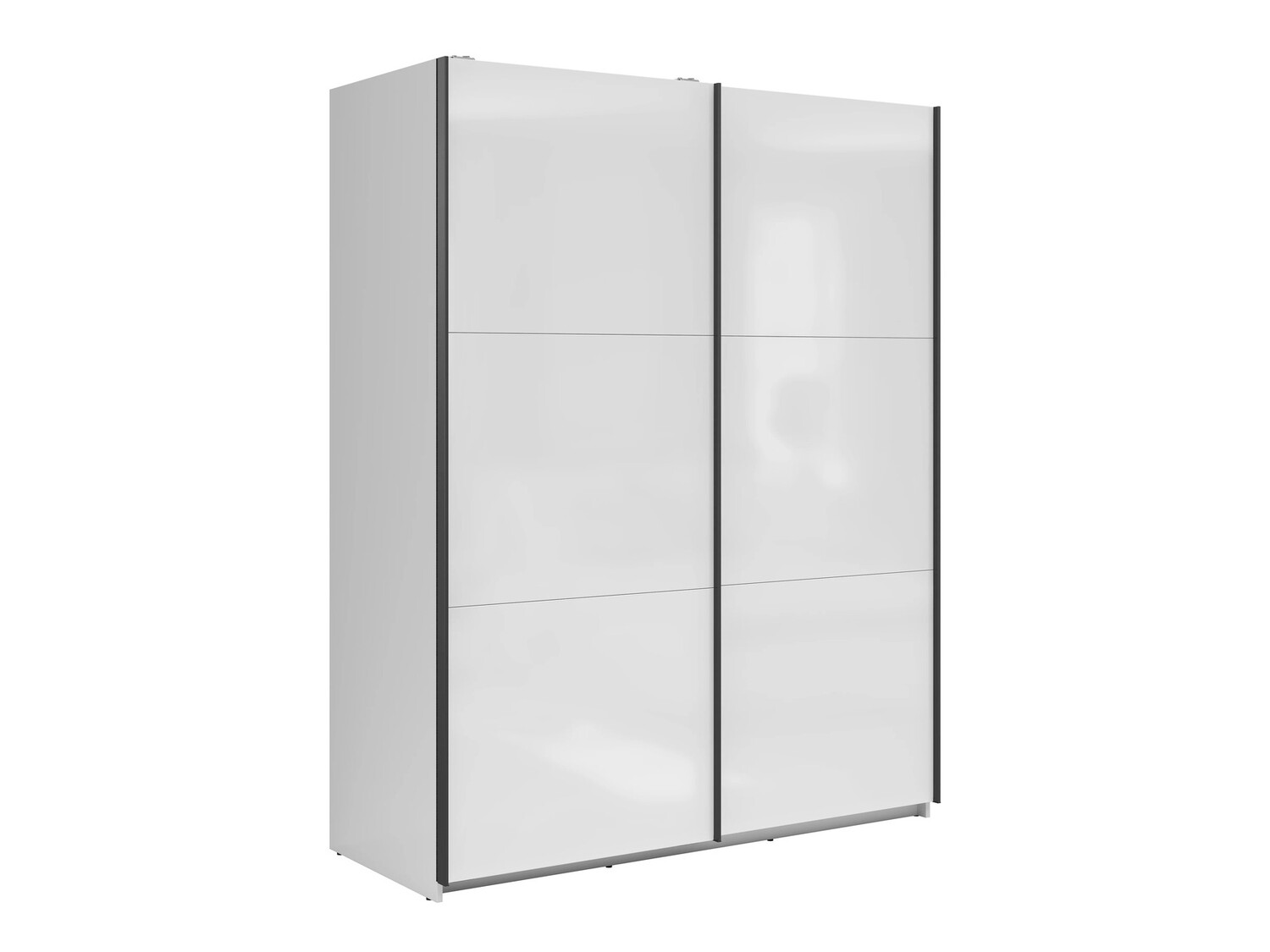 Wardrobe Livevaro 117 (White + Glossy white)