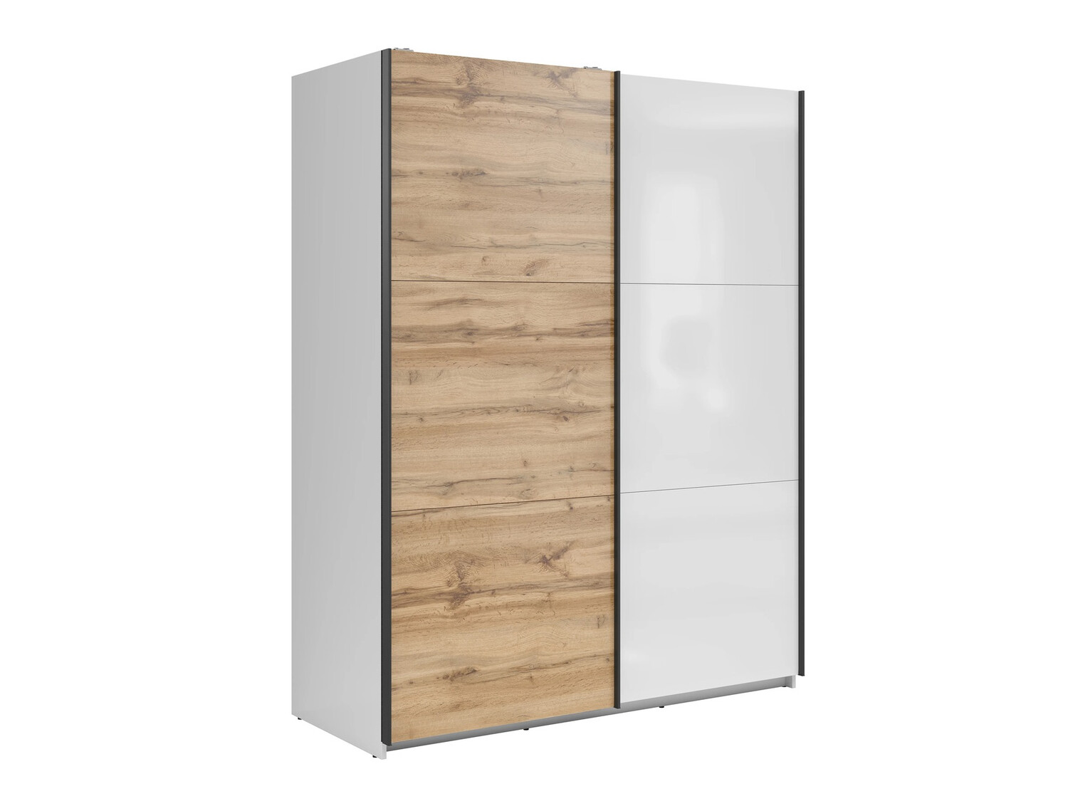Wardrobe Livevaro 117 (White + Wotan Oak)