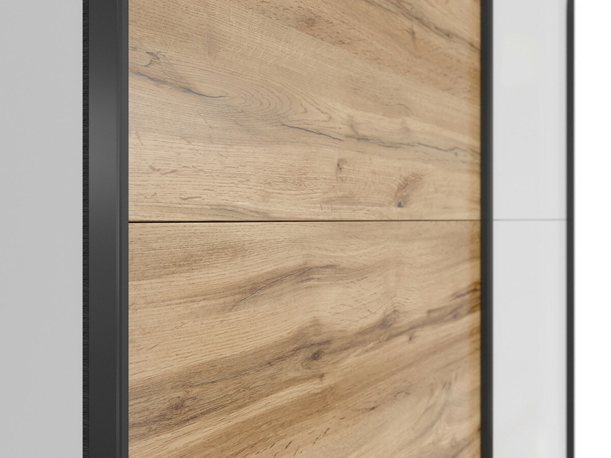 Wardrobe Livevaro 117 (White + Wotan Oak)